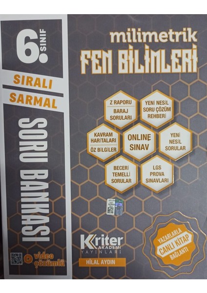 Kriter Akademi Yayınları 6. Sınıf Milimetrik Fen Bilimleri Soru Bankası