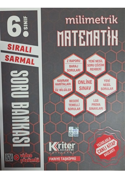 Kriter Akademi Yayınları 6. Sınıf Milimetrik Matematik Soru Bankası