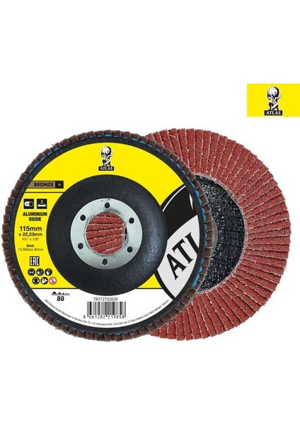 Katlı Flap Disk Yuvarlak Zımpara 115 mm - P40 Kum - 10 Adet