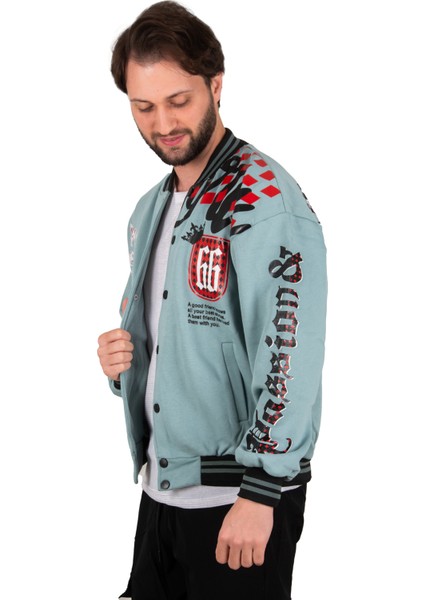 Kolları Önü ve Arkası Baskılı Üç Iplik Çıtçıtlı Kolej Mont 2304764 fiyatları