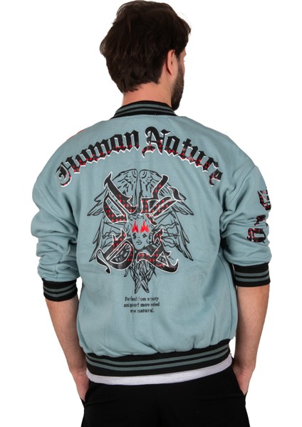 Kolları Önü ve Arkası Baskılı Üç Iplik Çıtçıtlı Kolej Mont 2304764 indirimleri