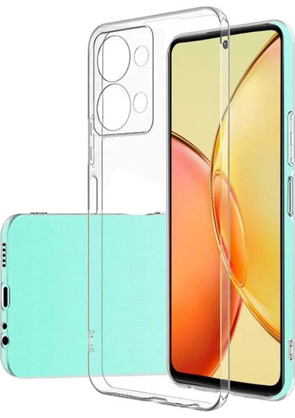 Vivo Y36 Kapak Kamera Korumalı Süper Silikon Şeffaf Kılıf