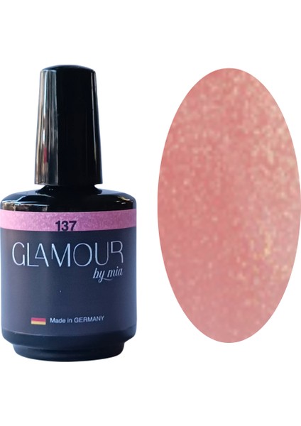 Glamour Simli Açık Pembe Kalıcı Oje 137 TPO FREE