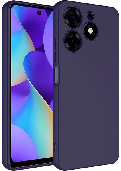 Tecno Spark 10 Pro Içi Kadife Kamera Korumalı Lansman Silikon Kılıf - Mor