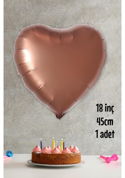 Karamel Kalp Folyo Balon Retro Kalp Balon 18" 45CM