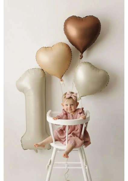 Karamel Kalp Folyo Balon Retro Kalp Balon 18" 45CM