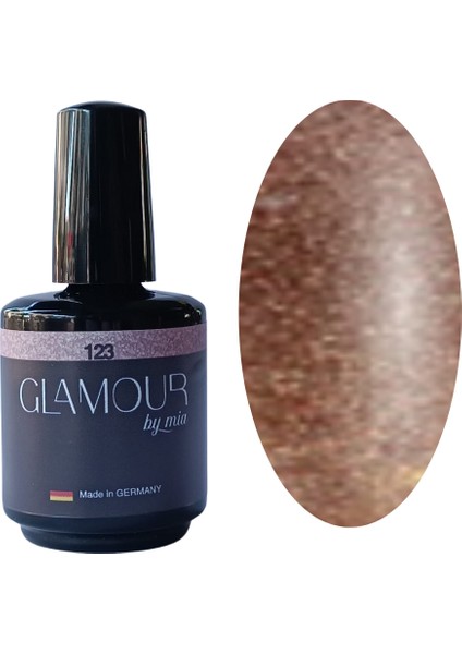 Glamour Simli Kahverengi Kalıcı Oje 123 TPO FREE