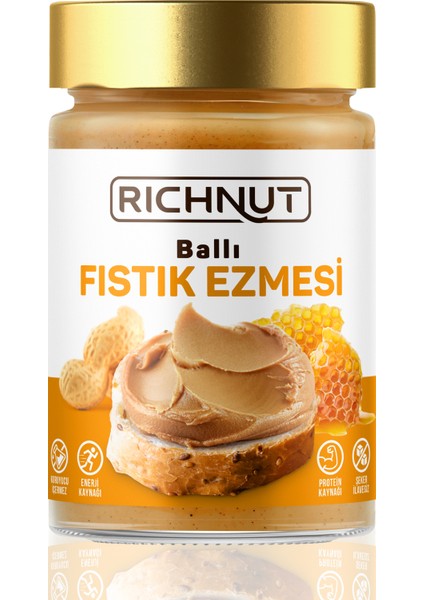 Ballı Fıstık Ezmesi 300 gr Katkısız Şekersiz