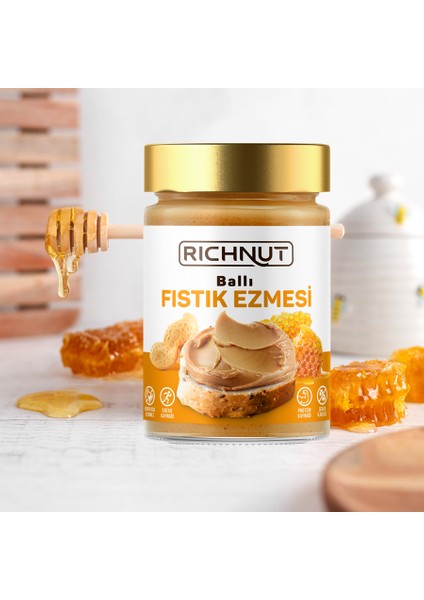 Ballı Fıstık Ezmesi 300 gr Katkısız Şekersiz