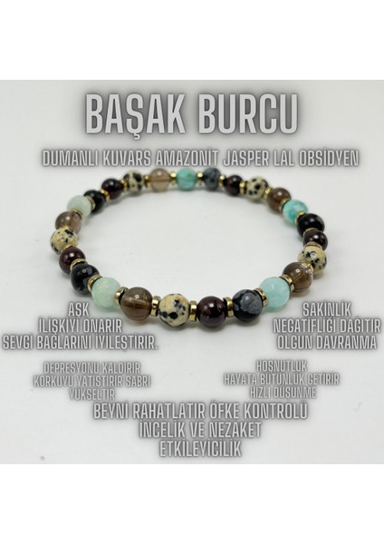 Başak Burcu Doğal Taş Bileklik 6mm