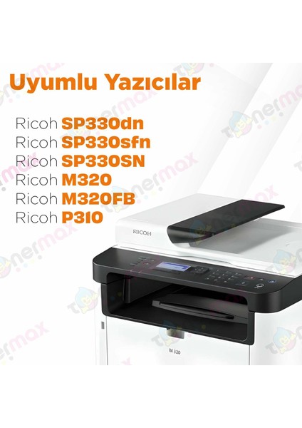 Ricoh SP-330H Toner Tozu 250GR. / M320 / M320FB / P310 / SP330 / SP330DN / SP330SN