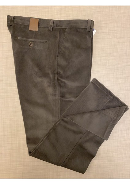 Erkek Rahat Kesim İçi Kaplamalı Kadife Pantolon