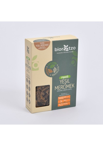 Organik Glütensiz Vegan Yeşil Mercimek Artizan Bronz Kalıp Fusilli Makarna 200 gr x 3 Adet fiyatları