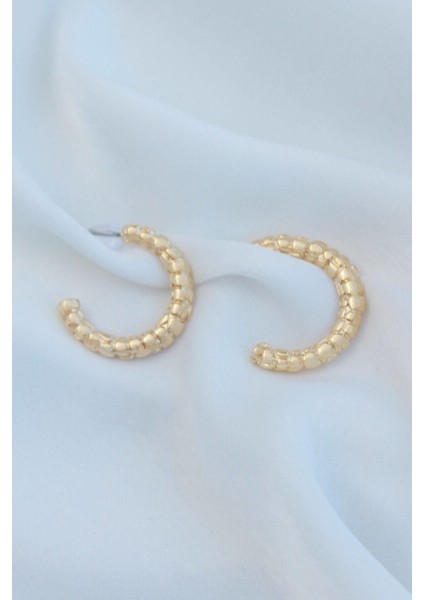 Orta Boy Desenli Gold Halka Küpe fiyatları