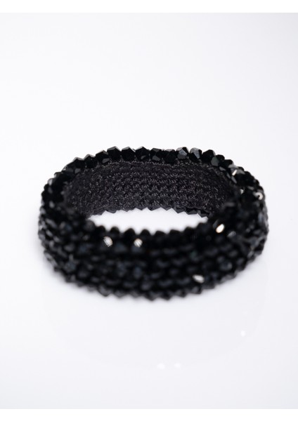 Perlband Black Silver