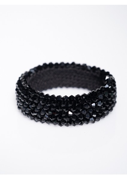 Perlband Black Silver