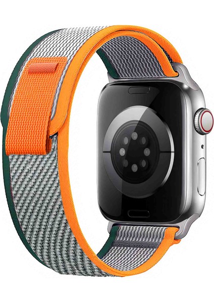 Trail Loop Kordon, Apple Watch ile Uyumlu Seri SE/11/10/9/8/7/6/5/4/3, 42mm-41mm-40mm-38mm, Turuncu Yeşil fiyatları