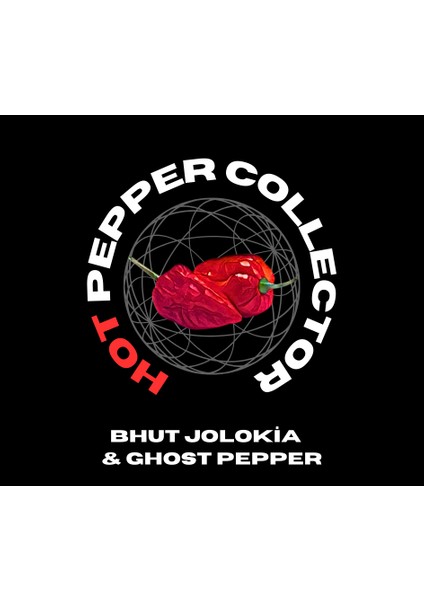 Hot Pepper Collector Ghost Pepper & Bhut Jolokia Pepper / 1 Milyon Shu - 2 Adet Taze Biber