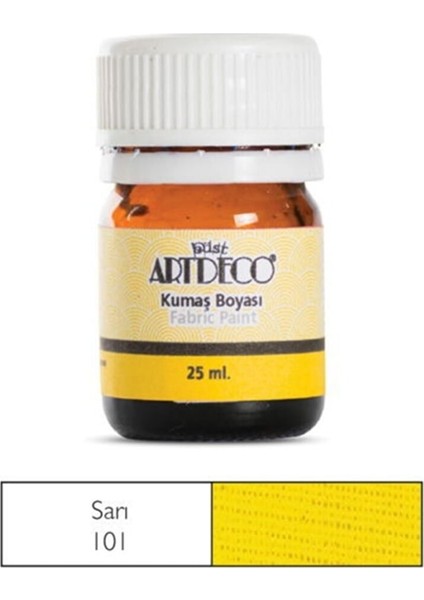 Kumaş Boyası 101 Sarı 25 ml
