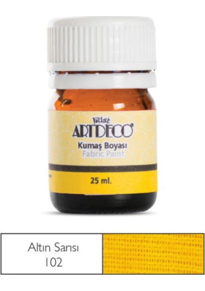 Kumaş Boyası 102 Altın Sarısı 25 ml