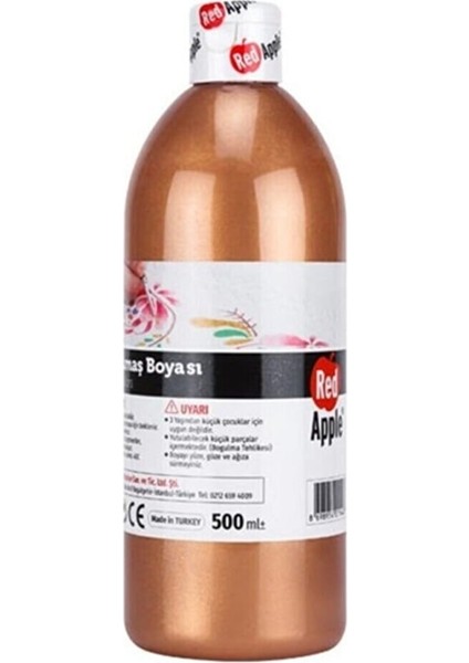 Red apple Yaldız Kumaş Boyası 500 Ml. Metalik Bakır