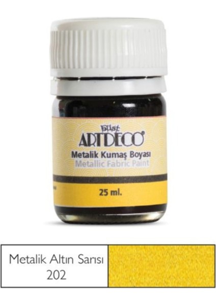 Metalik Kumaş Boyası 202 Altın Sarısı 25 ml