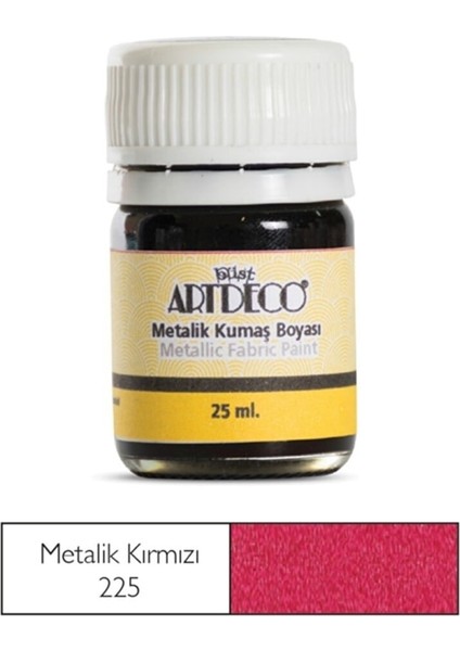 Metalik Kumaş Boyası 225 Kırmızı 25 ml