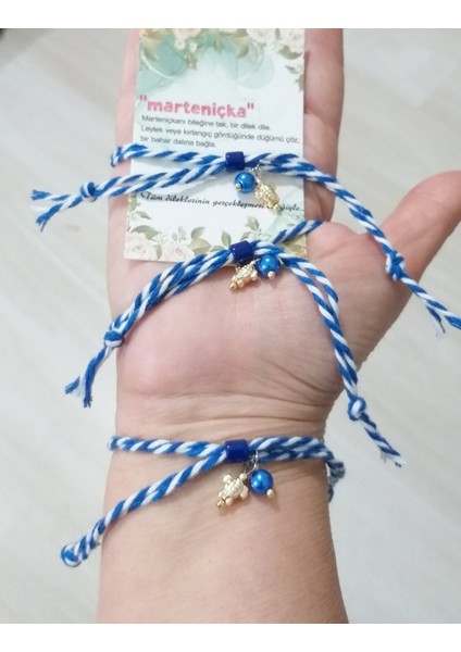 Üç Adet Renkli Inci ve Kaplumbağa Sallantılı Marteniçka Bileklik modelleri