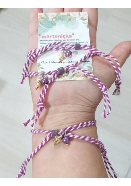 Üç Adet Renkli Inci ve Kaplumbağa Sallantılı Marteniçka Bileklik indirimleri