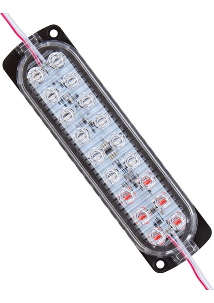 Powermaster 12 Volt 3.6 Watt Rgb Flaşlı Yanıp Sönen 2835 Mercekli Modül LED 18 LED