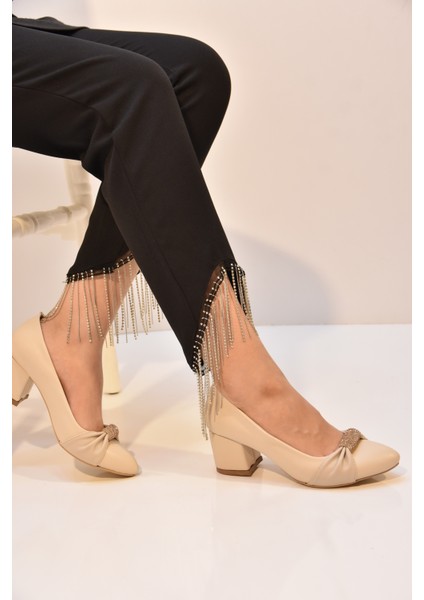 (Rıch&famous) Topuklu Kadın Ayakkabı Bej