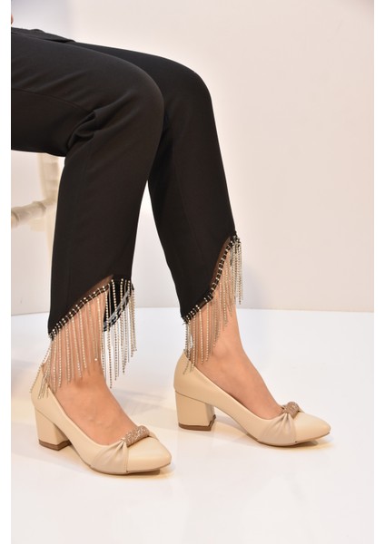 (Rıch&famous) Topuklu Kadın Ayakkabı Bej modelleri