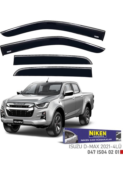 Isuzu dmax cam rüzgarlığı kromlu 2021+ niken