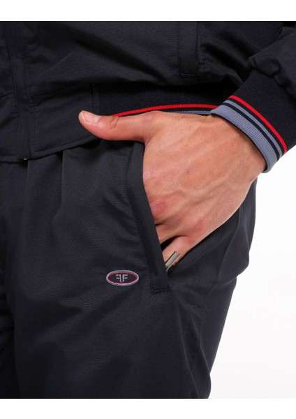 Koyu Lacivert Erkek Mıcropoly Kumaş Içi Polarlı Kapüşonlu Kışlık Eşofman Takım EDY2597L modelleri