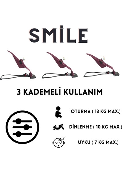 Smile Cotton Sallanır Üç Kademeli Ana Kucağı ( Oyuncak Aparatı ve Seyahat Çantası ) modelleri