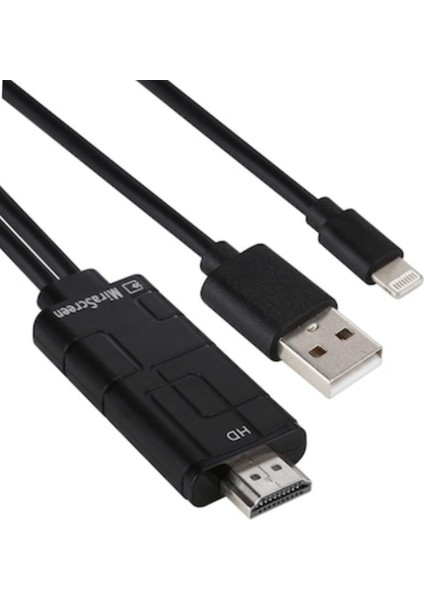 Iphone Lightning Hdmi Tv Görüntü Aktarımı X-11 Ios 13 -(7-8-X-11 Pro)