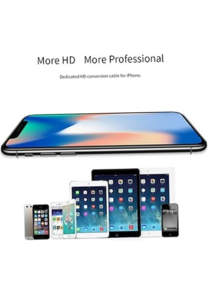Iphone Lightning Hdmi Tv Görüntü Aktarımı X-11 Ios 13 -(7-8-X-11 Pro)