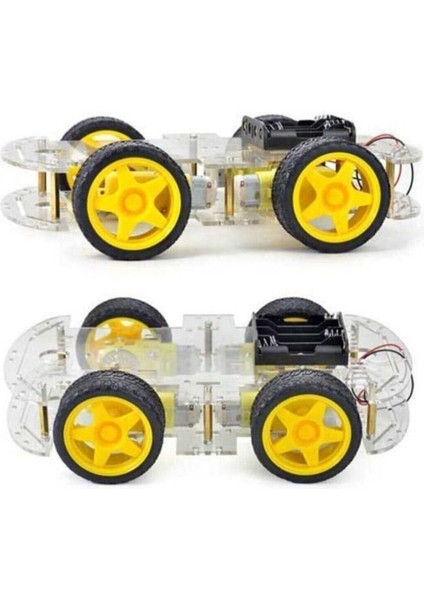 4WD Araç Şase Kiti Robot Araba Kiti
