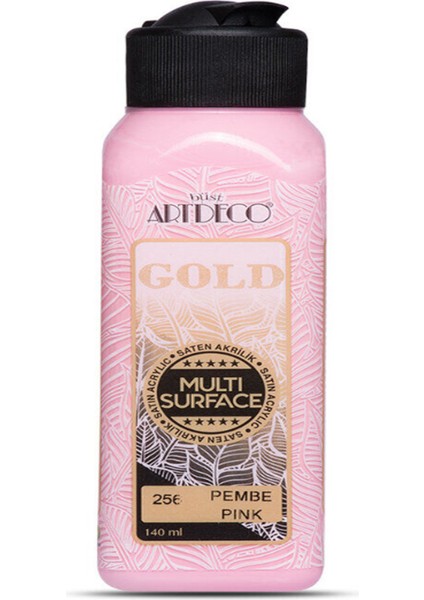 Gold Multi Surface Akrilik Boya 140 Ml. 256 Pembe