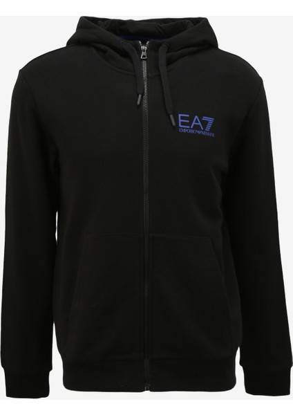 Kapüşon Yaka Siyah Erkek Sweatshirt 6RPM11PJRJZ0200