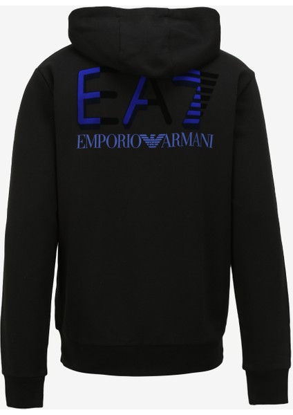 Kapüşon Yaka Siyah Erkek Sweatshirt 6RPM11PJRJZ0200