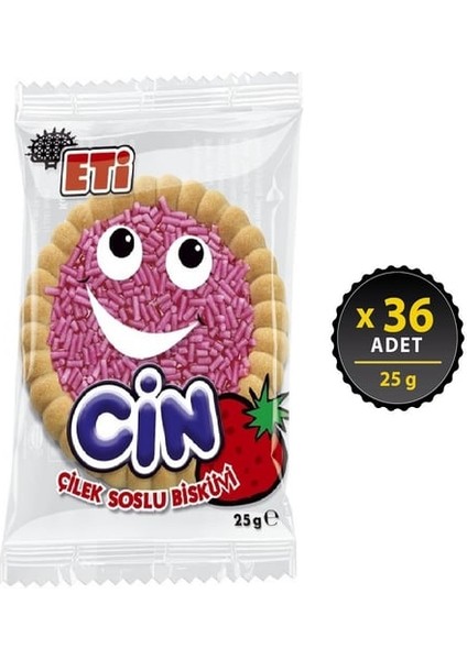 Cin Çilekli 25GR x 36 Adet