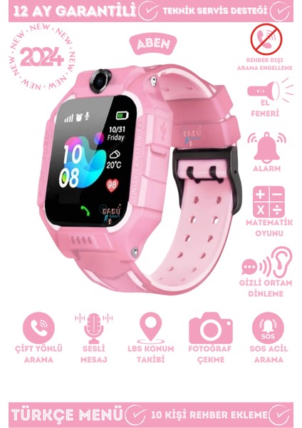 Akıllı Çocuk Takip Saati Sim Kartlı Arama, Kameralı, Gizli Dinleme Özellikli Q19