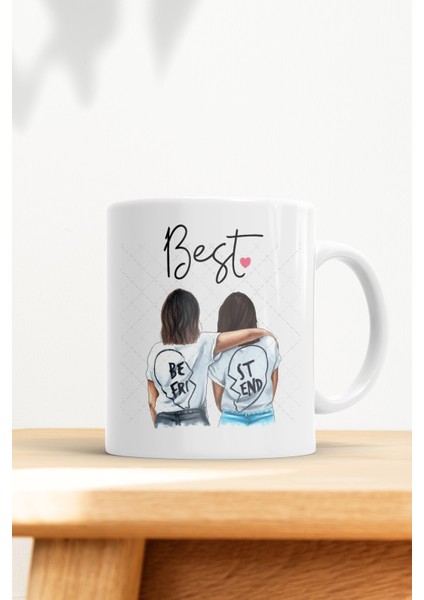 2 Arkadaşa Özel Best Friends Kupa Bardak