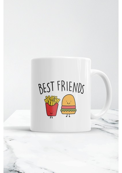 Best Friends Patates Hamburger Kupa Bardak