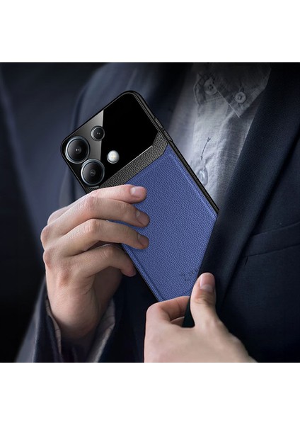 Xiaomi Redmi Note 13 5g Uyumlu Kılıf Lens Deri Kılıf Lacivert fırsatları