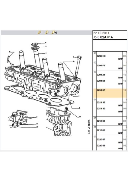 Silindir Kapak Saplaması 306 405 406 Xsara XU7JP (020457)