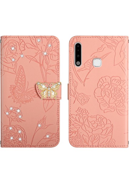 Samsung Galaxy A70E Için Cüzdan Kelebek Kapağı Ayarlanabilir Boyun Kayışı Crossbody Lanyard Kılıf (Yurt Dışından) modelleri