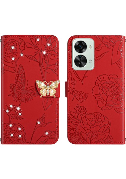 Oneplus Nord 2t 5g Için Cüzdan Kelebek Kapağı Ayarlanabilir Boyun Kayışı Crossbody Lanyard Kılıf (Yurt Dışından) fırsatları