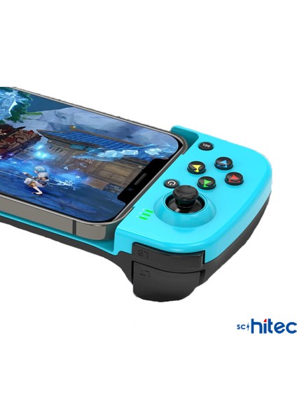 Android Ios Harmonyos Switch Androidtv Windows Akıllı Bluetooth Teleskopik Gamepad Joystick Kırmızı-Mavi D3